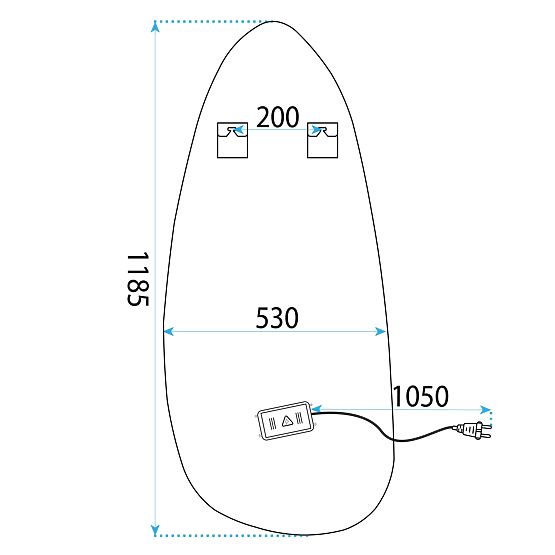 ŚCIENNE LUSTRO LED 120x55cm YH-3359