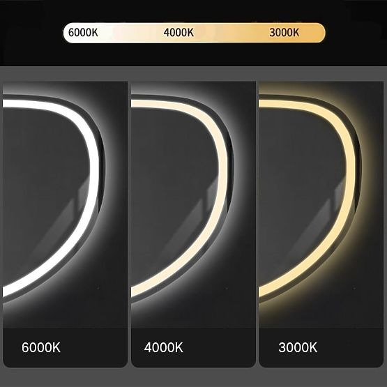 ŚCIENNE LUSTRO LED Z FUNKCJĄ BLUETOOTH 70x100cm FOG