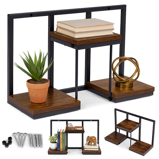 Ścienny kwietnik wisząca półka na kwiaty dekoracja 3 poziomy loft ModernHome