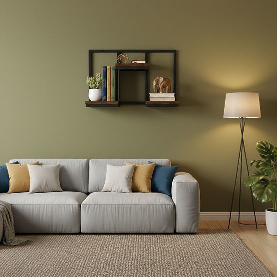 Ścienny kwietnik wisząca półka na kwiaty dekoracja 3 poziomy loft ModernHome