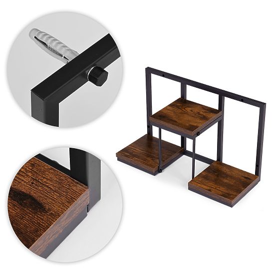 Ścienny kwietnik wisząca półka na kwiaty dekoracja 3 poziomy loft ModernHome