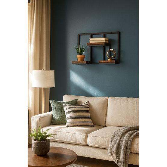 Ścienny kwietnik wisząca półka na kwiaty dekoracja 3 poziomy loft ModernHome