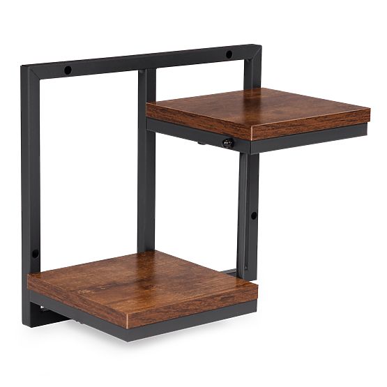 Ścienny stojak na kwiaty, wisząca półka na kwiaty i dekoracje, 2 poziomy, loft ModernHome