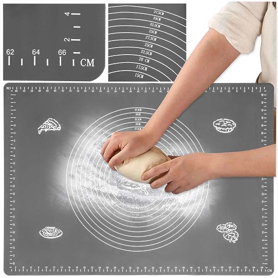 Silikonowa mata robocza SELMA grafitowa 70x50 cm
