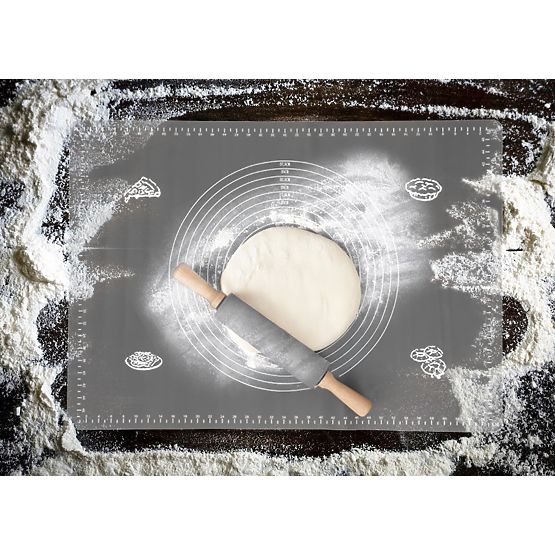 Silikonowa mata robocza SELMA grafitowa 70x50 cm