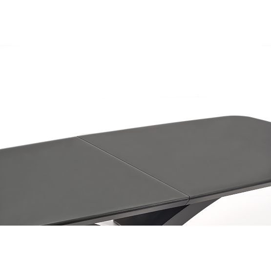 SILVESTRO rozkładany stół blat - ciemnoszary, noga - czarna