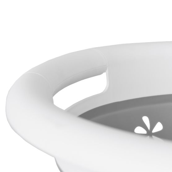Składana owalna misa 50 x 37 cm biało-szara OVAL COMPACT 25L