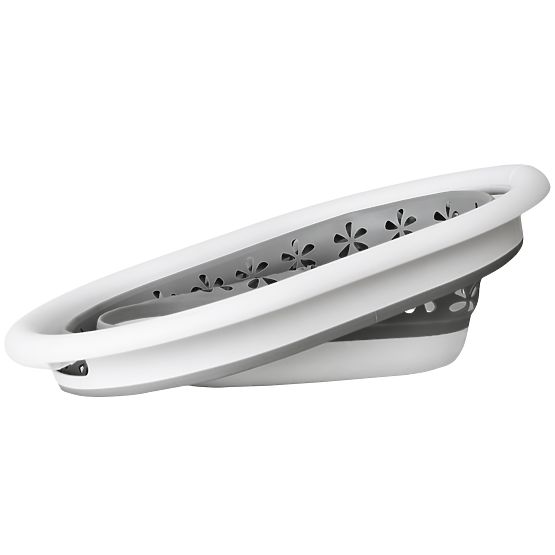 Składana owalna misa 50 x 37 cm biało-szara OVAL COMPACT 25L