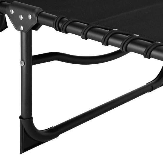 Składane leżak ogrodowy regulowany FENIKS czarny