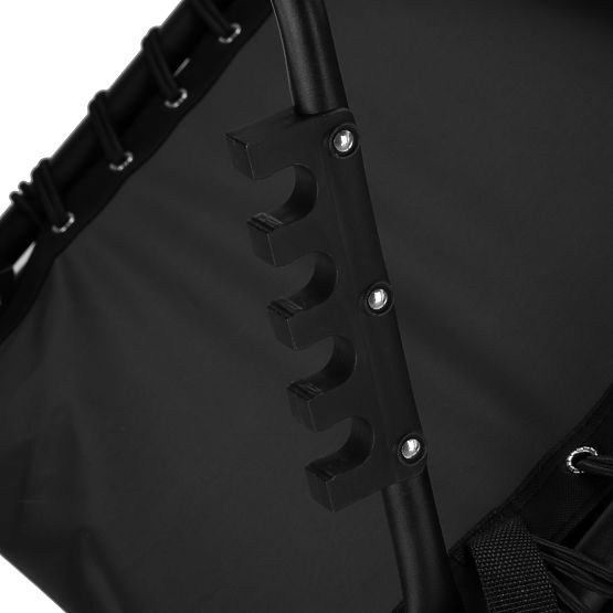 Składane leżak ogrodowy regulowany FENIKS czarny