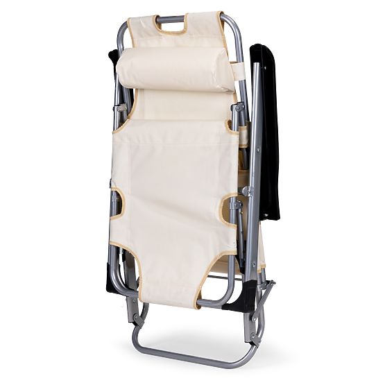 Składane ogrodowe krzesło plażowe leżak 2w1