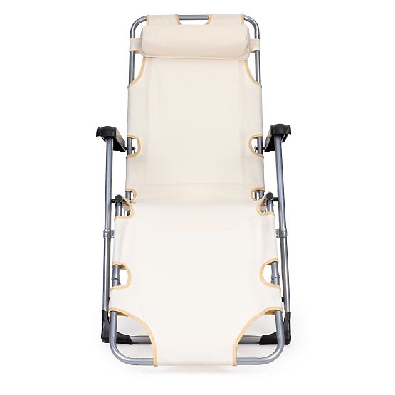 Składane ogrodowe krzesło plażowe leżak 2w1