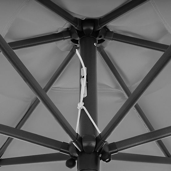 Składany ogrodowy parasol balkonowy regulowany 210 cm szary