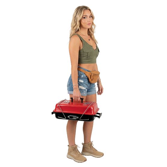 Składany przenośny grill węglowy CAMPAL z pokrywą