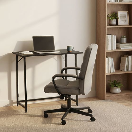 Składany stół komputerowy 80x45 cm stolik pod laptop czarny ModernHome