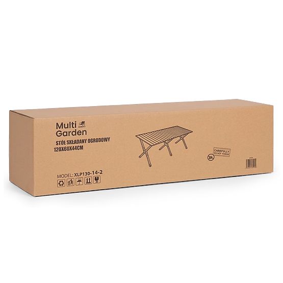 Składany stół turystyczny 120x60 cm kempingowy z torbą MultiGarden