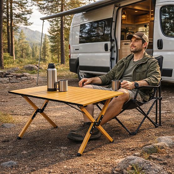 Składany stół turystyczny 90x60 cm kempingowy z torbą MultiGarden