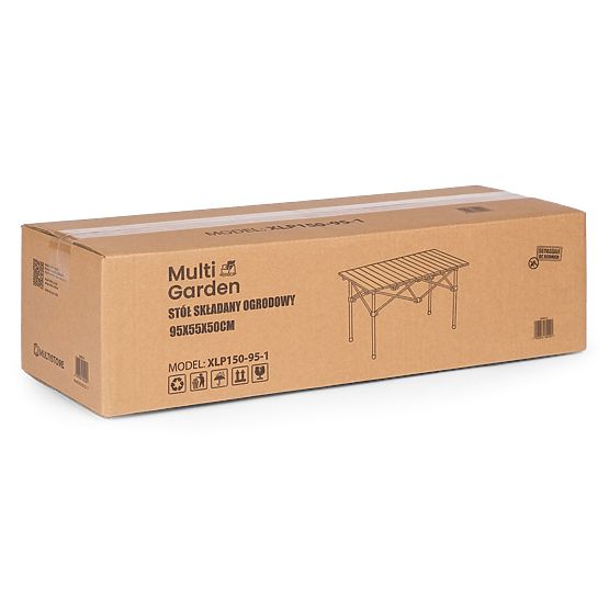 Składany stół turystyczny 95x55 cm kempingowy z torbą czarny MultiGarden