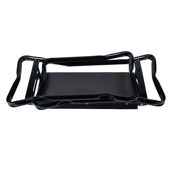 Składany stołek klęczący do pracy w ogrodzie z pasem na narzędzia i 2 organizerami