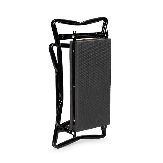 Składany stołek-klęcznik do pracy w ogrodzie 2w1 - niebieski