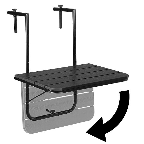 Składany stolik balkonowy ARETTO czarny