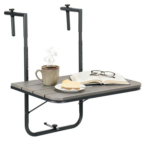 Składany stolik balkonowy ARETTO szary