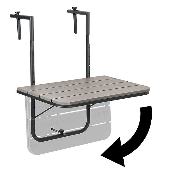 Składany stolik balkonowy ARETTO szary