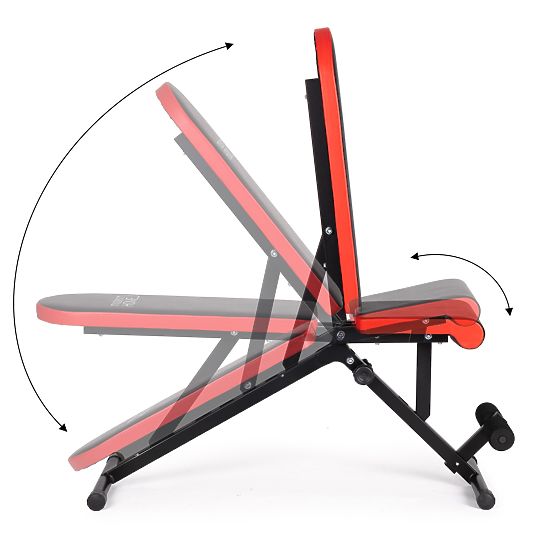 Skośna ławka do ćwiczeń z regulowanym oparciem