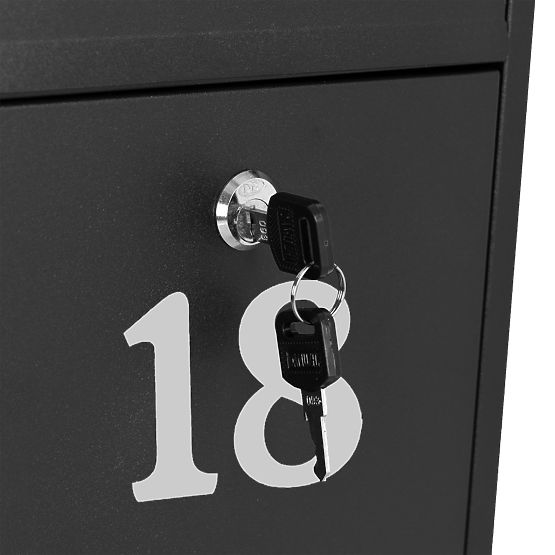 Skrzynka na listy Gustav czarna z napisami