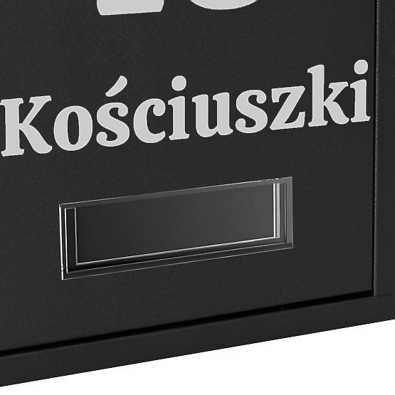 Skrzynka na listy Gustav czarna z napisami