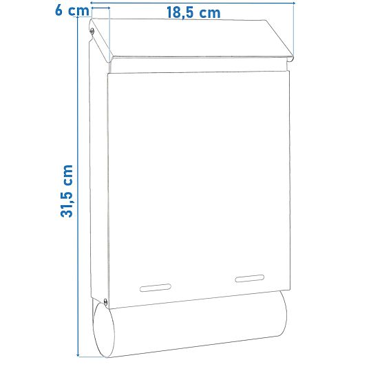 Skrzynka na listy Hadvar czarna