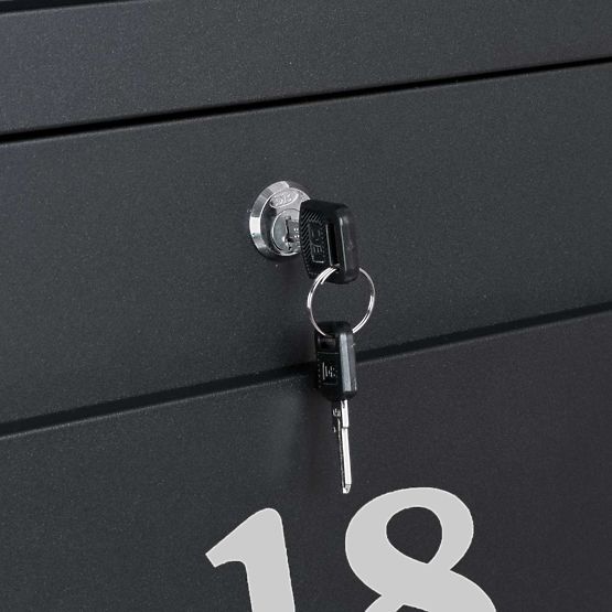 Skrzynka na listy Vidar czarna z napisami