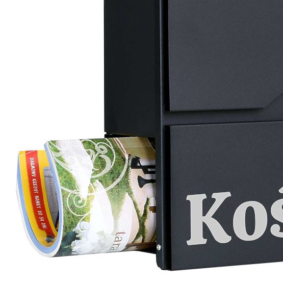 Skrzynka na listy Vidar czarna z napisami