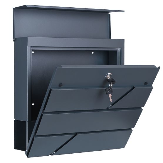 Skrzynka pocztowa na listy Tove z uchwytem na gazety antracyt