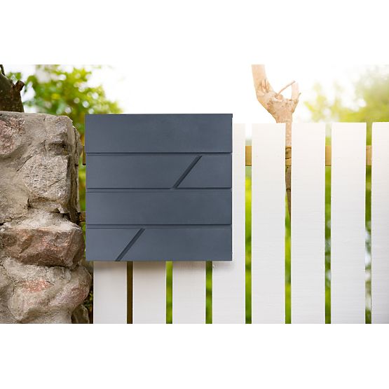 Skrzynka pocztowa na listy Tove z uchwytem na gazety antracyt