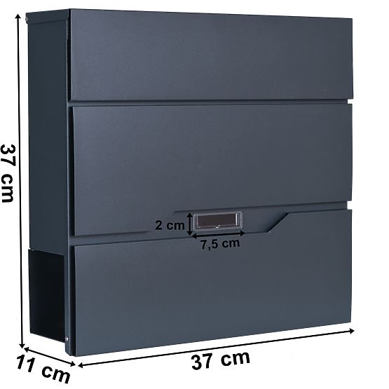 Skrzynka pocztowa na listy Vidar antracyt