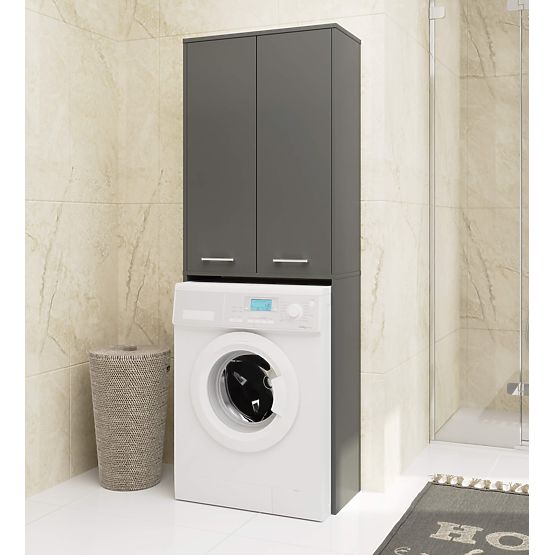 SŁUPEK ŁAZIENKOWY FIN 180 NAD PRALKĘ PEŁNE 2D - SZARY