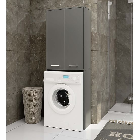 SŁUPEK ŁAZIENKOWY FIN 180 NAD PRALKĘ PEŁNE 2D - SZARY