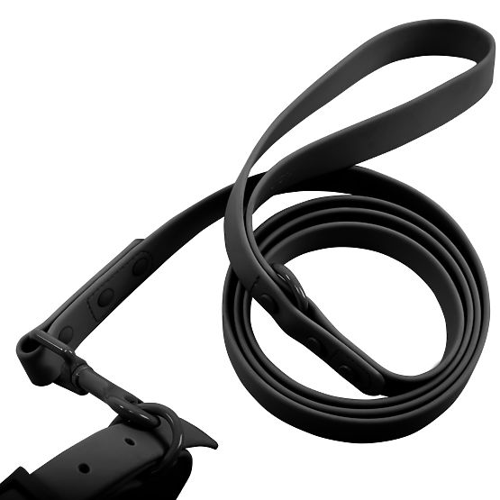 Smycz i obroża dla psa PJ-071 czarna M