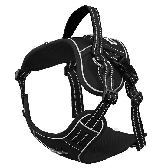 Smycz i szelki dla psa PJ-063 czarna XL