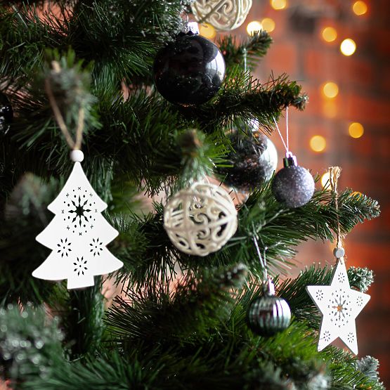 SREBRNE KULE ŚWIĄTECZNE 36SZT 311433C