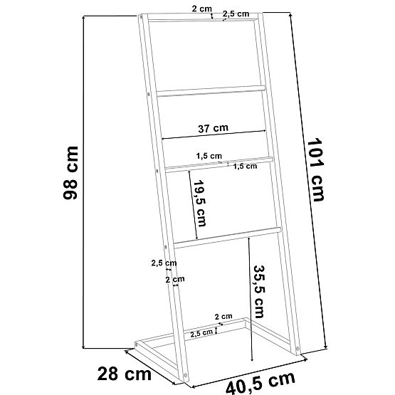 Stojak MEKONG bambusowy 3 wieszaki