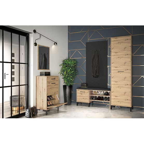 Stojak na buty Nevio - dąb rzemieślniczy