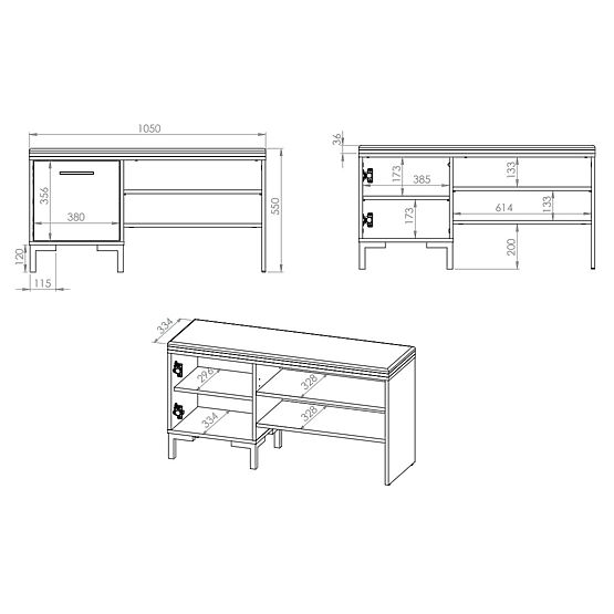 Stojak na buty Nevio - dąb rzemieślniczy