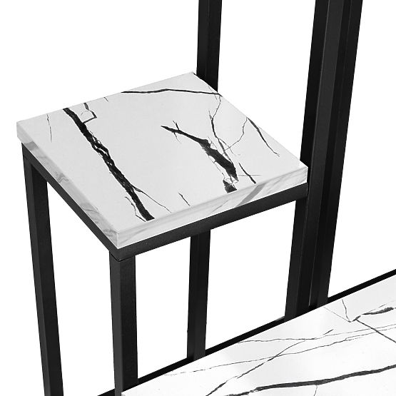 Stojak na kwiaty ANTIRES biały marmur metalowy