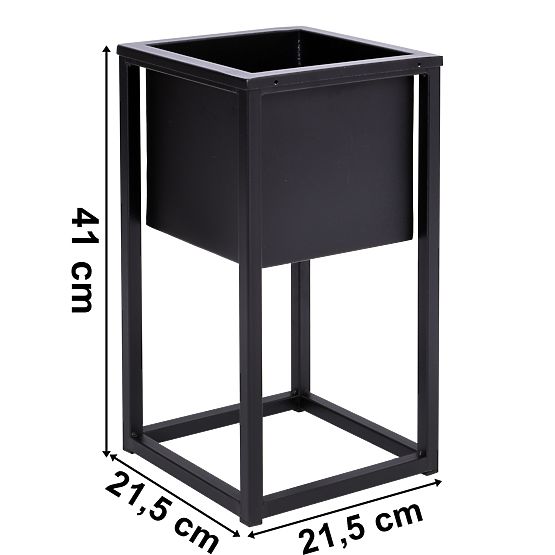 Stojak na kwiaty Concove loft 40 cm czarny