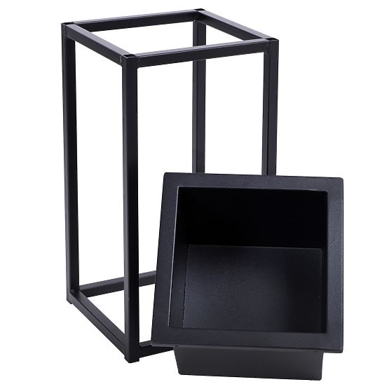Stojak na kwiaty Concove loft 40 cm czarny