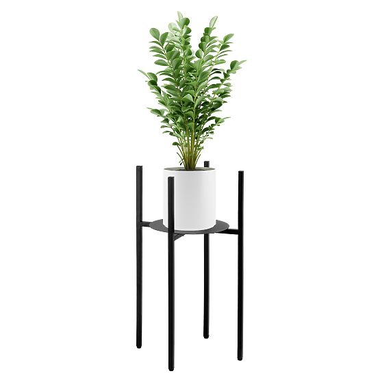 Stojak na kwiaty loftowy Torre 60 cm czarny