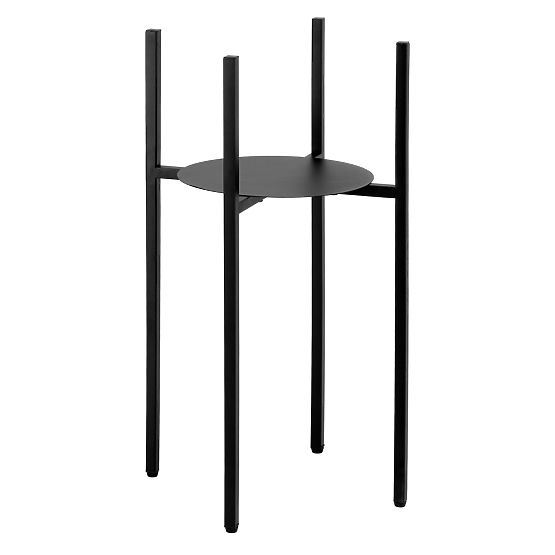 Stojak na kwiaty loftowy Torre 60 cm czarny