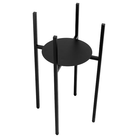 Stojak na kwiaty loftowy Torre 60 cm czarny